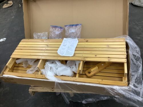 Wood Patio Porch Swing  - Lot 260