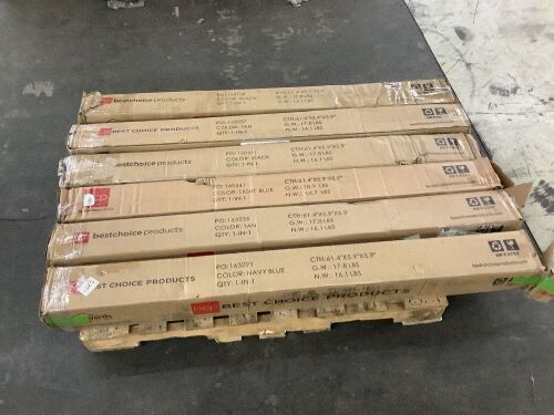 Lot of (6) 10' Solar LED Patio Umbrellas - Uninspected - Lot 265