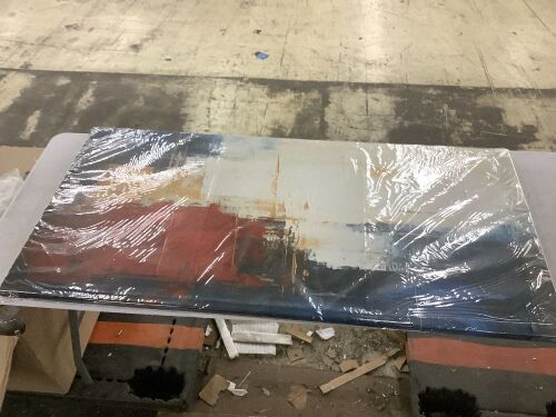 Abstract Canvas Wall Art 60" x 30"  - Lot 401