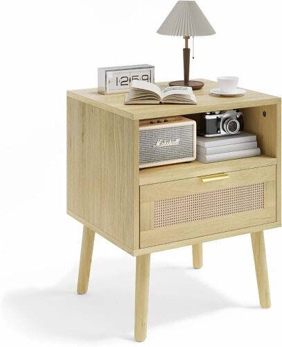 Natural Rattan Nightstand - Lot 407