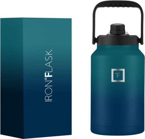 IRON °FLASK Vacuum Insulated Stainless Steel Sports Water Bottle 128 Oz - Lot 430