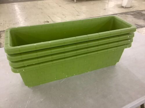 Plastic Planter Boxes, 4 Pack  - Lot 742