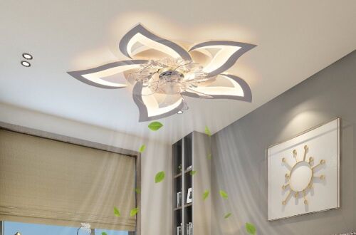 27" 40W Modern Ceiling Fan with Light  - Lot 744