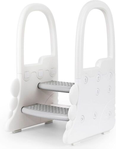 Toddler 2-Step Stool with Handrails - Lot 746