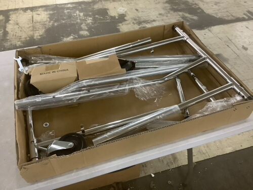 HOKEEPER Single Rail Clothing Rack - Unknown if Hardware is Complete - Lot 842