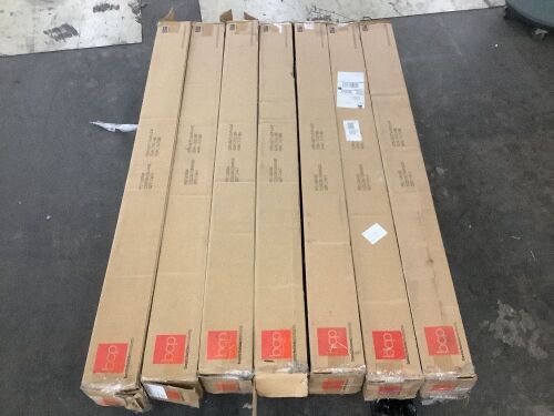 Lot of (7) Orange Patio Umbrellas - Uninspected - Lot 576