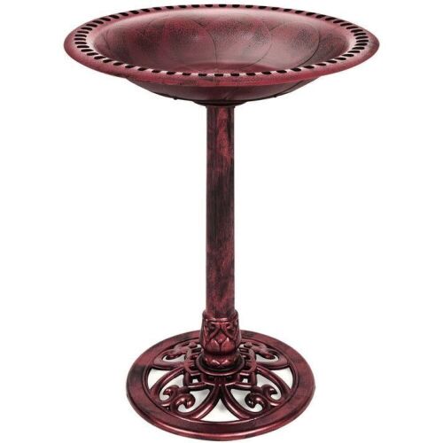 Vintage Outdoor Garden Bird Bath w/ Fleur-de-Lis Accents - Lot 882