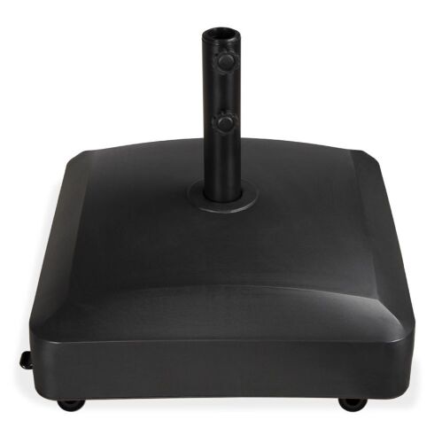 Fillable Mobile Umbrella Base Stand w/ 4 Wheels, 2 Locks, 123lb Capacity - Lot 856