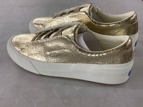 Keds Remi Embossed Leather Shoes, Champagne, Size 8.5 - Authenticity Unknown  - Lot 727