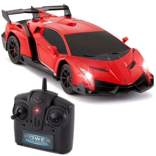 1:24 Scale Kids Licensed RC Lamborghini Veneno Car, Head and Taillights - Lot 874