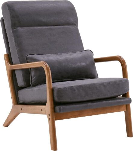 Mid Century Modern High Back Accent Chair  - Lot 48