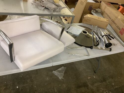 OmySalon Hydraulic 360-Degree Swivel Hair Stylist Salon Chair - Missing Some Screws - Lot 712