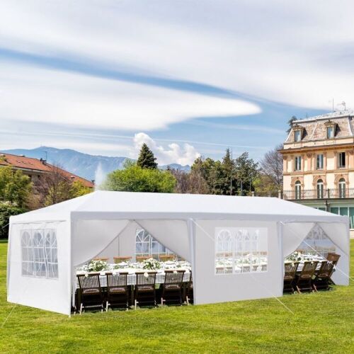  10' x 30' Canopy Tent with 8 Side Walls White  - Lot 600