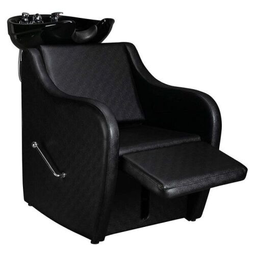 OmySalon Salon Shampoo Backwash Chair Unit with Oversized Ceramic Shampoo Bowl & Adjustable Footrest - Lot 16
