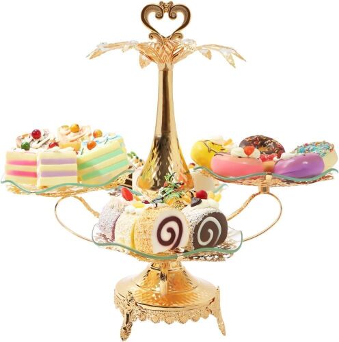 Tempered Glass Cake Stand with 4 Trays - Lot 510