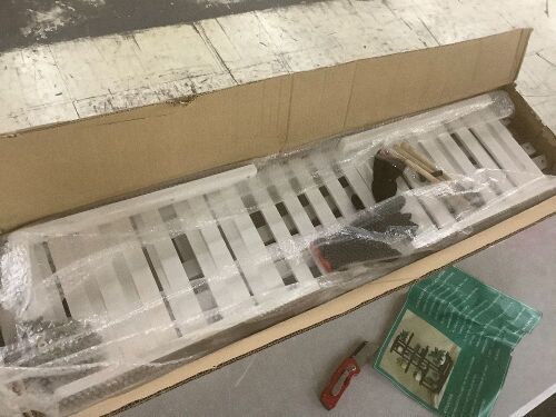 White Wood Plant Stand  - Lot 581