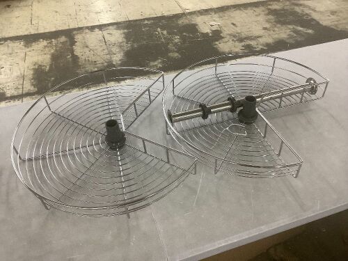 24" Kidney Shaped Lazy Susan Cabinet Organizer - Missing Hardware  - Lot 607