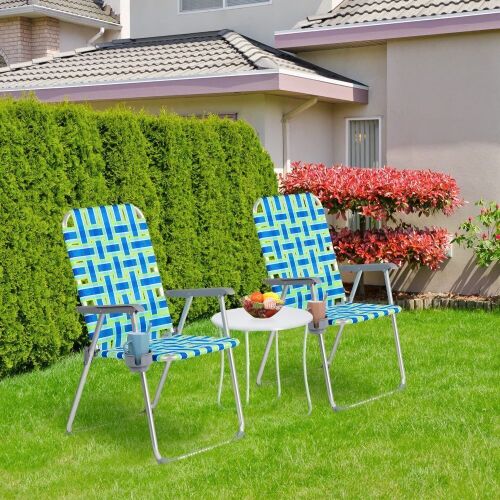 VINGLI Folding Patio Lawn Chair, 2 Pack  - Lot 702