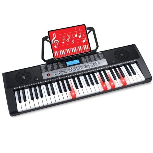 54-Key Beginners Electronic Keyboard Piano Set w/ Lighted Keys, LCD Screen - Lot 812