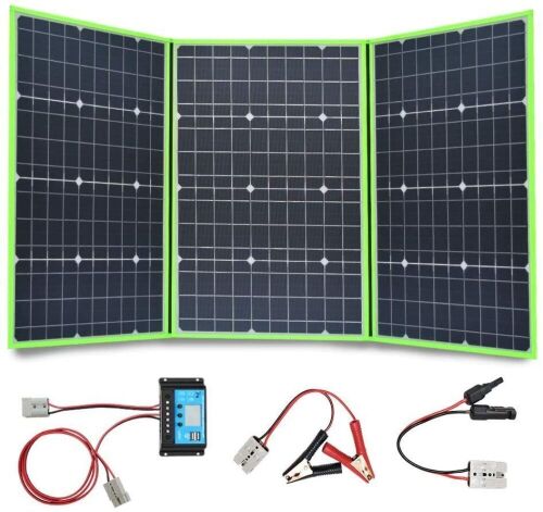 XINPUGUANG 150W 12V Portable Foldable Solar Panel Generator with Charge Controller for Power Station - Lot 90