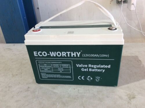 ECO-WORTHY 100Ah 12V AGM Deep Cycle Battery  - Lot 165