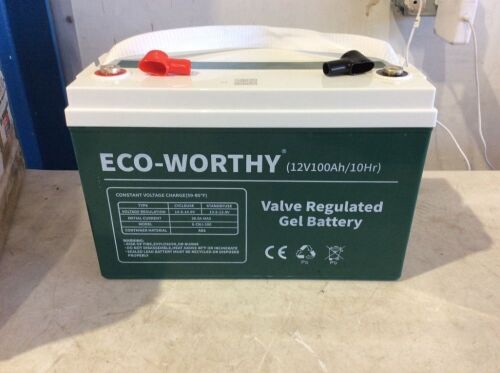ECO-WORTHY 100Ah 12V AGM Deep Cycle Battery  - Lot 174