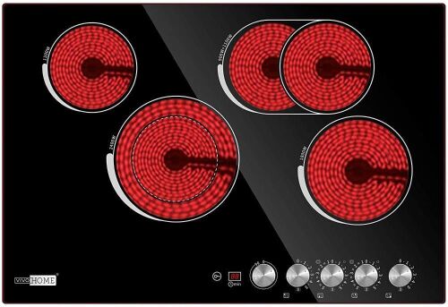 VIVOHOME 29 Inch 4 Burner 7400W Electric Radiant Cooktop with 5 Heat Setting and 90-min Timer - Lot 187