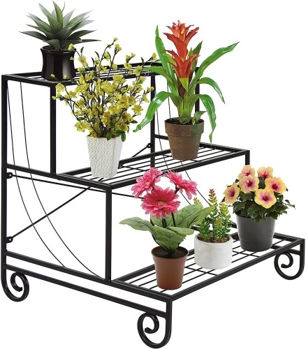 Lot of (2) 3 Tier Metal Plant Stand Shelf  - Lot 226