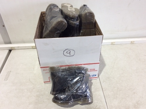 Lot of (9) Kids Patent Leather Ankle Boots, Size 28 - Lot 307