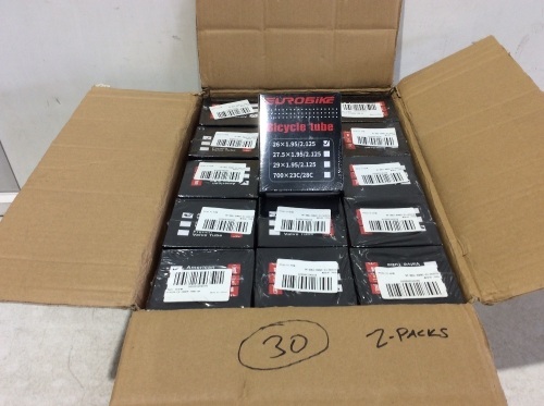 Lot of (30) Eurobike Bicycle Inner Tubes, 26 x 1.95/2.125, 2 Pack - Lot 322