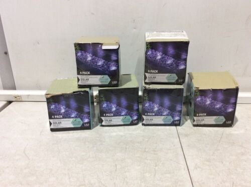 Lot of (6) 4 Pack Solar Powered LED Deck Lights  - Lot 345