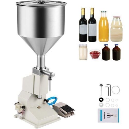 VEVOR A02 Pneumatic Paste Liquid Filling Machine, 5-50ml Bottle Filler - Lot 511