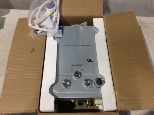VEVOR Tankless Water Heater 6L Propane 1.6GPM 12 KW Stainless Steel - Lot 598