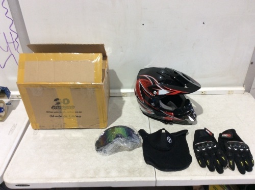 Motorcross Helmet, Gloves, Goggles & Gaiter - Lot 651