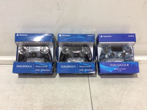 Lot of (3) Sony PlayStation DualShock 4 Wireless Controllers  - Lot 670