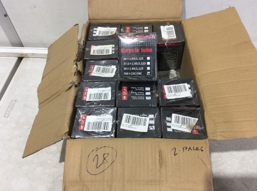 Lot of (28) Eurobike Bicycle Inner Tubes, 700 x 23C/28C, 2 Pack - Lot 688