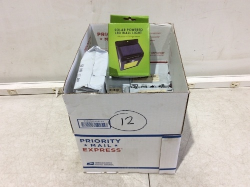 Lot of (12) Solar Powered LED Wall Lights  - Lot 754