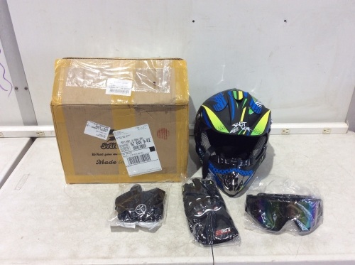 Motorcross Helmet, Gloves and Goggles - Lot 792