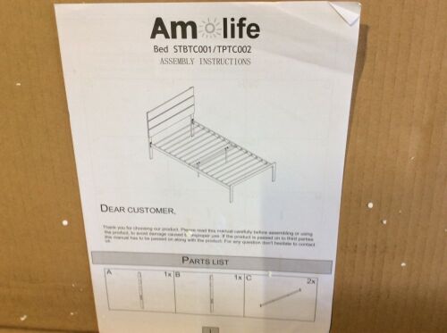 AmLife Twin Bed Frame  - Lot 933
