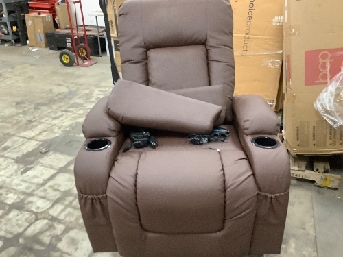 Electric Faux Leather Recliner - Lot 47