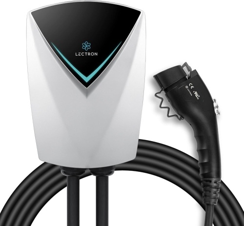 Lectron Electric Vehicle Charging Station 48 Amp - Powerful Level 2 EV Charger (240V) with NEMA 14-50 Plug/Hardwired - V-Box Pro Compatible with All J1772 EVs - Lot 4728