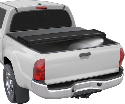 CARMOACAR Soft Quad-Fold 5.5FT Bed Tonneau Cover for 2004-2015 Nissan Titan - Lot 183