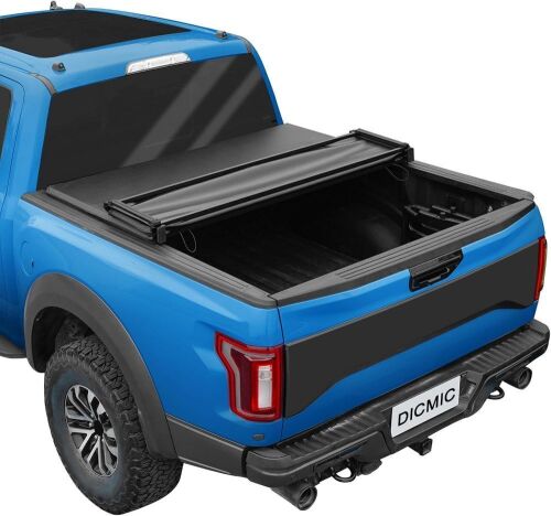  Soft Quad-Fold Truck Bed Tonneau Cover for 2014-2018 Chevy Silverado GMC Sierra 6.5FT, Not for CarbonPro Bed  - Lot 197