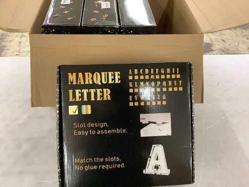 Lot of (4) 3' Light Up Marquee Letter "E" - Lot 326