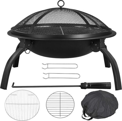 21inch Portable Folding Steel Fire Pit  - Lot 394