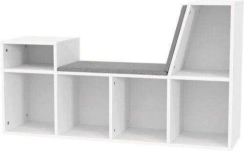 5-Cube Open Shelf Bookcase with Reading Nook for Kids  - Lot 485