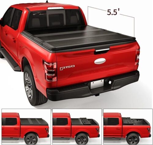  Hard Tri-Fold Truck Bed Tonneau Cover for Toyota Tundra 2007-2021 5.5FT Bed - Lot 494
