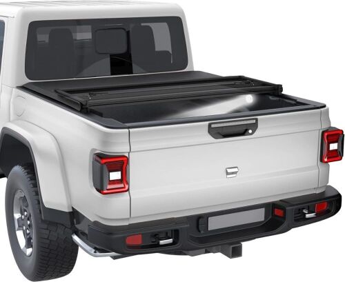  Soft Tri-Fold Truck Bed Tonneau Cover for 2020-2022 Jeep Gladiator JT 5 FT Bed  - Lot 584