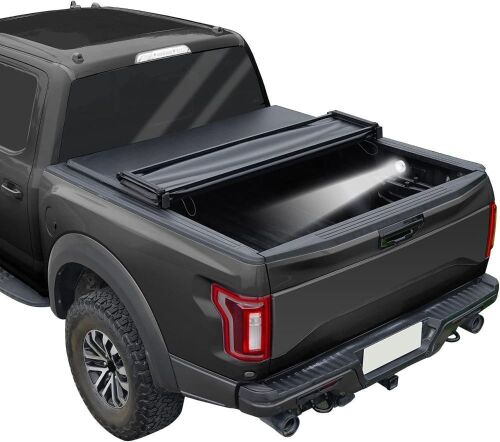  Soft 4-Fold Truck Bed Tonneau Cover for 2004-2014 Ford F-150 2006-2014 Lincoln Mark LT T 5.5ft Bed  - Lot 586