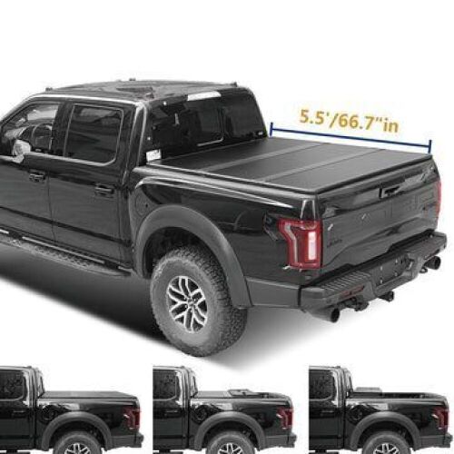 Hard Tri-Fold Tonneau Cover for 2007-2021 Toyota Tundra 5.5' Bed  - Lot 685